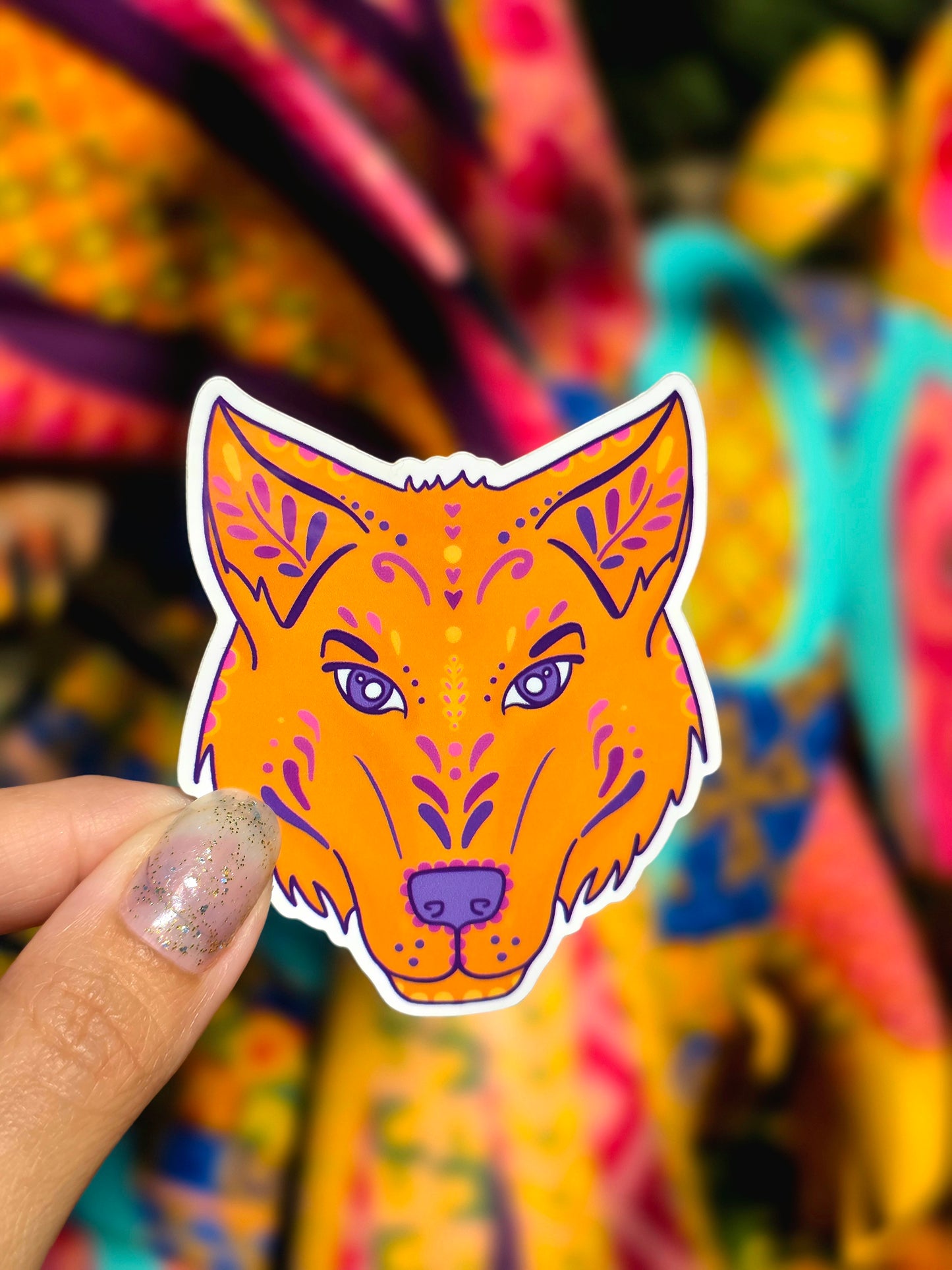 Alebrije Wolf Sticker